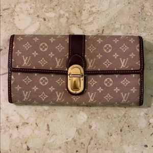 Authentic Louis Vuitton Mini Lin long wallet
